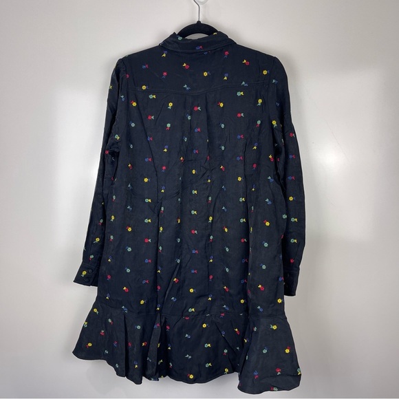 NEW Tuckernuck Floral Embroidered Callahan Shirt Dress Long Sleeve Size Small - Picture 2 of 11